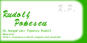 rudolf popescu business card